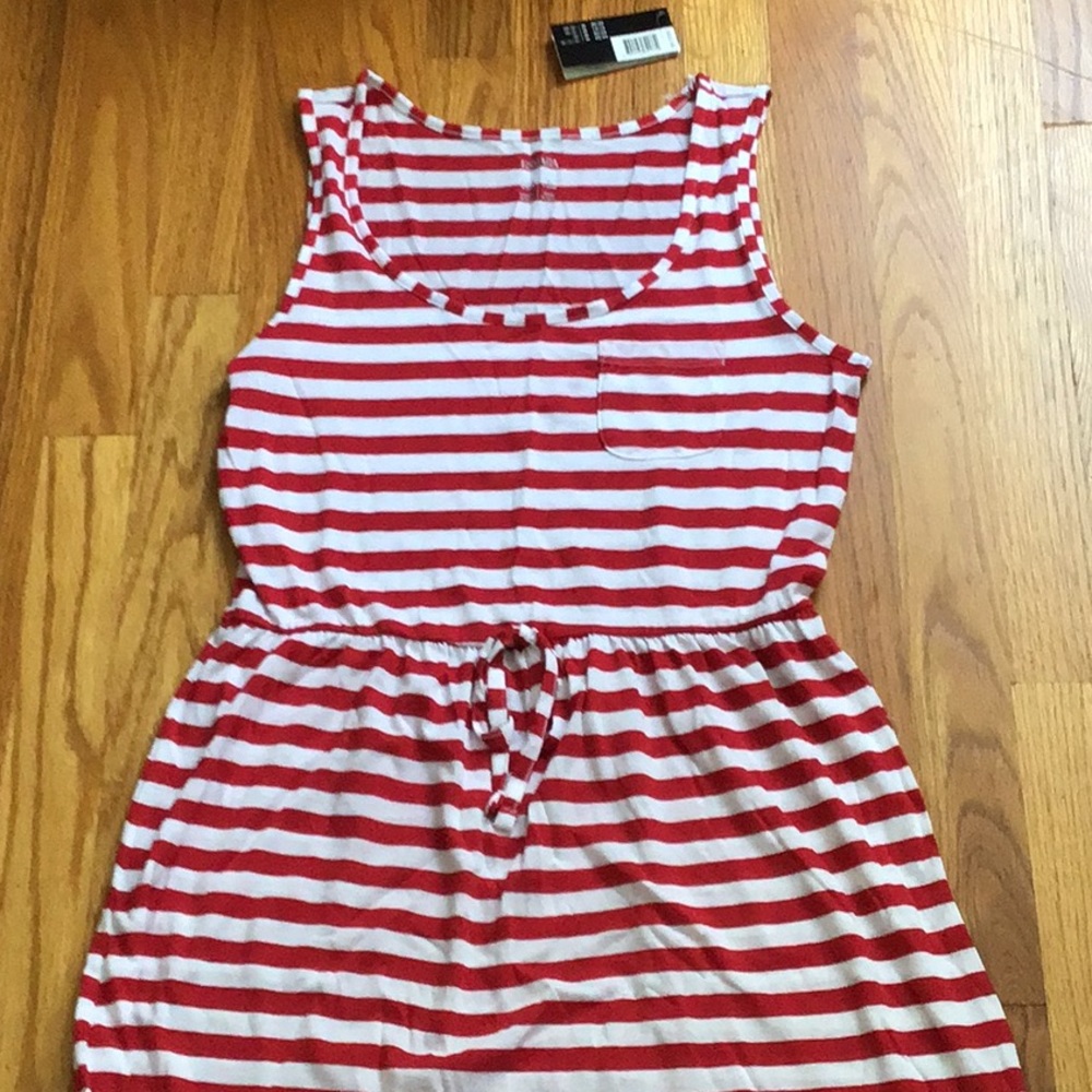 ESMARA striped dress w/ front pocket and ties